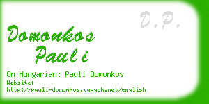 domonkos pauli business card